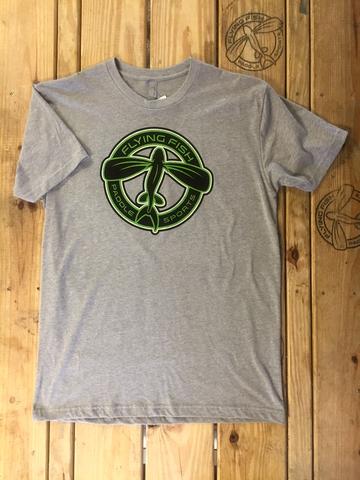 Flying Fish Circle Logo t-shirt: Heather Grey